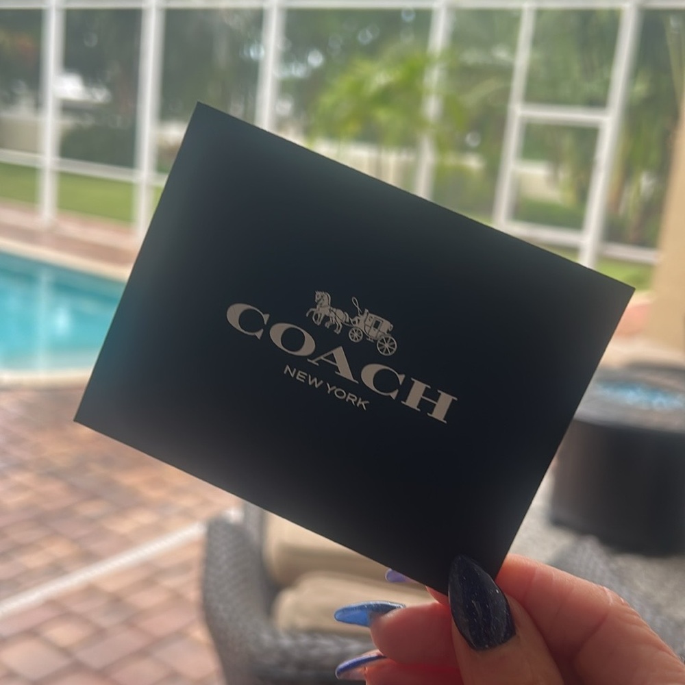 2 COACH NY Logo Reusable Black Paper Shopping Bags Envelope NEW White Dust Bag - Picture 12 of 16